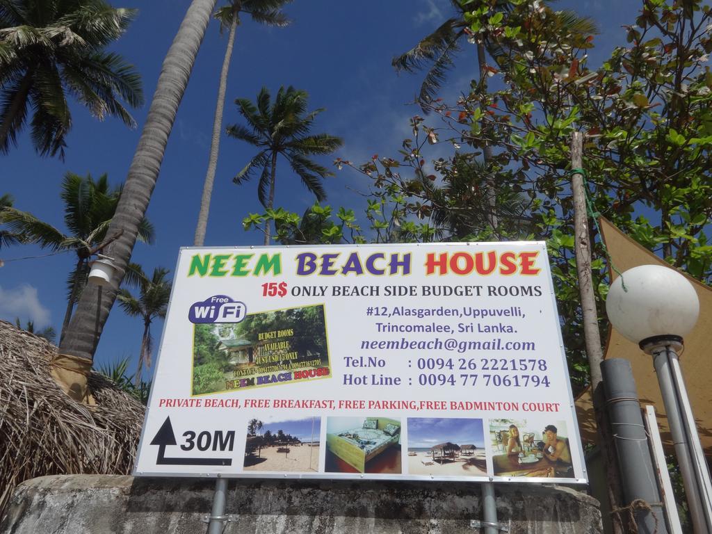 Neem Beach House Hotel Trincomalee Exterior photo